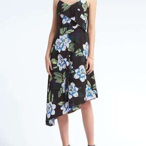 Banana republic asymmetrical floral dress